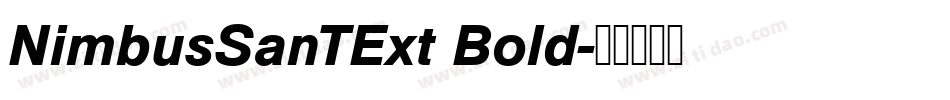 NimbusSanTExt Bold字体转换